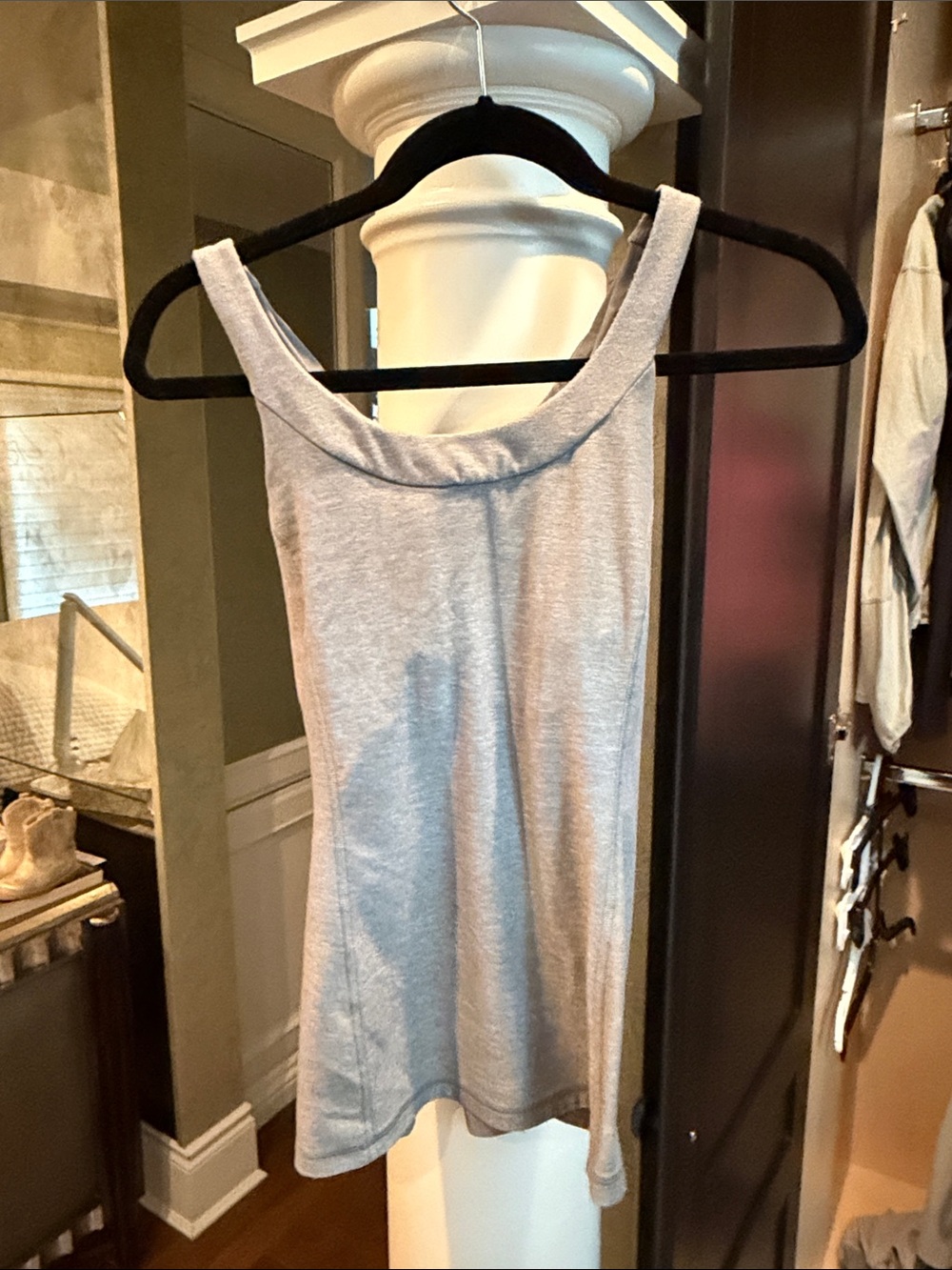 lululemon athletica Light Gray Scoop Neck Tank